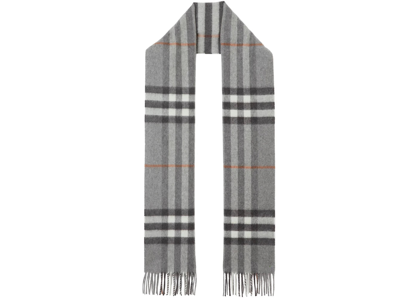 Burberry The Classic Check Cashmere Scarf Grey