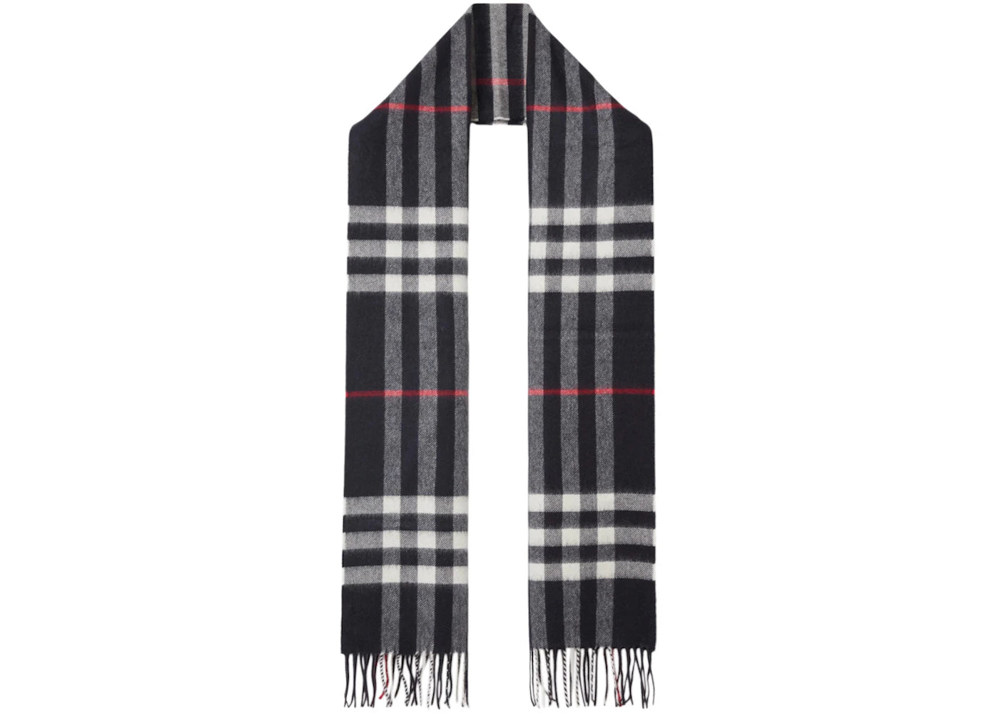 Burberry The Classic Check Cashmere Scarf Navy