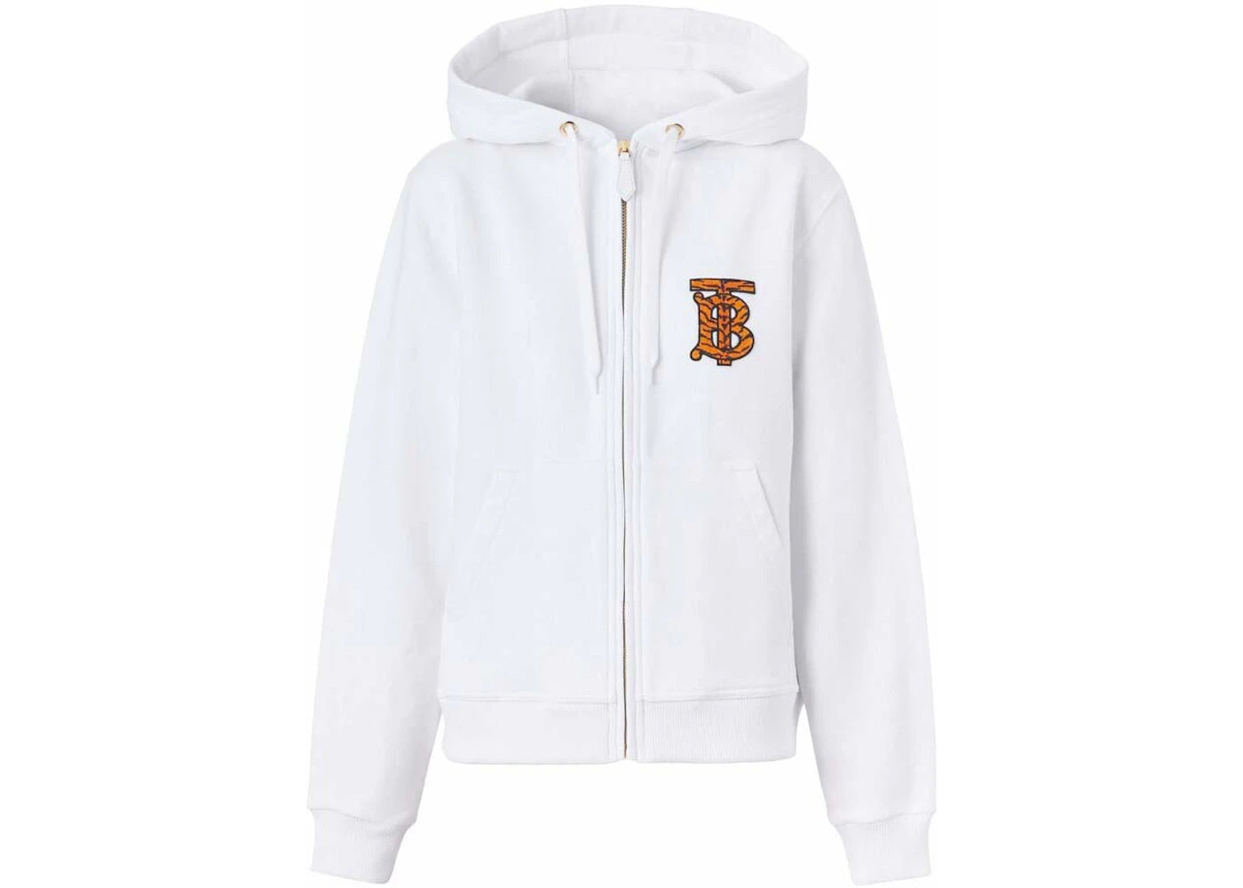 Burberry Tiger TB Monogram Motif Hoodie White