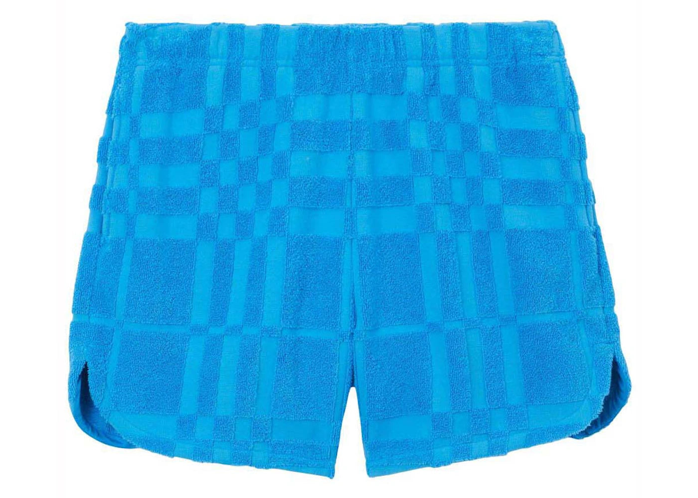 Burberry Towelling Check Above-Knee Shorts Blue