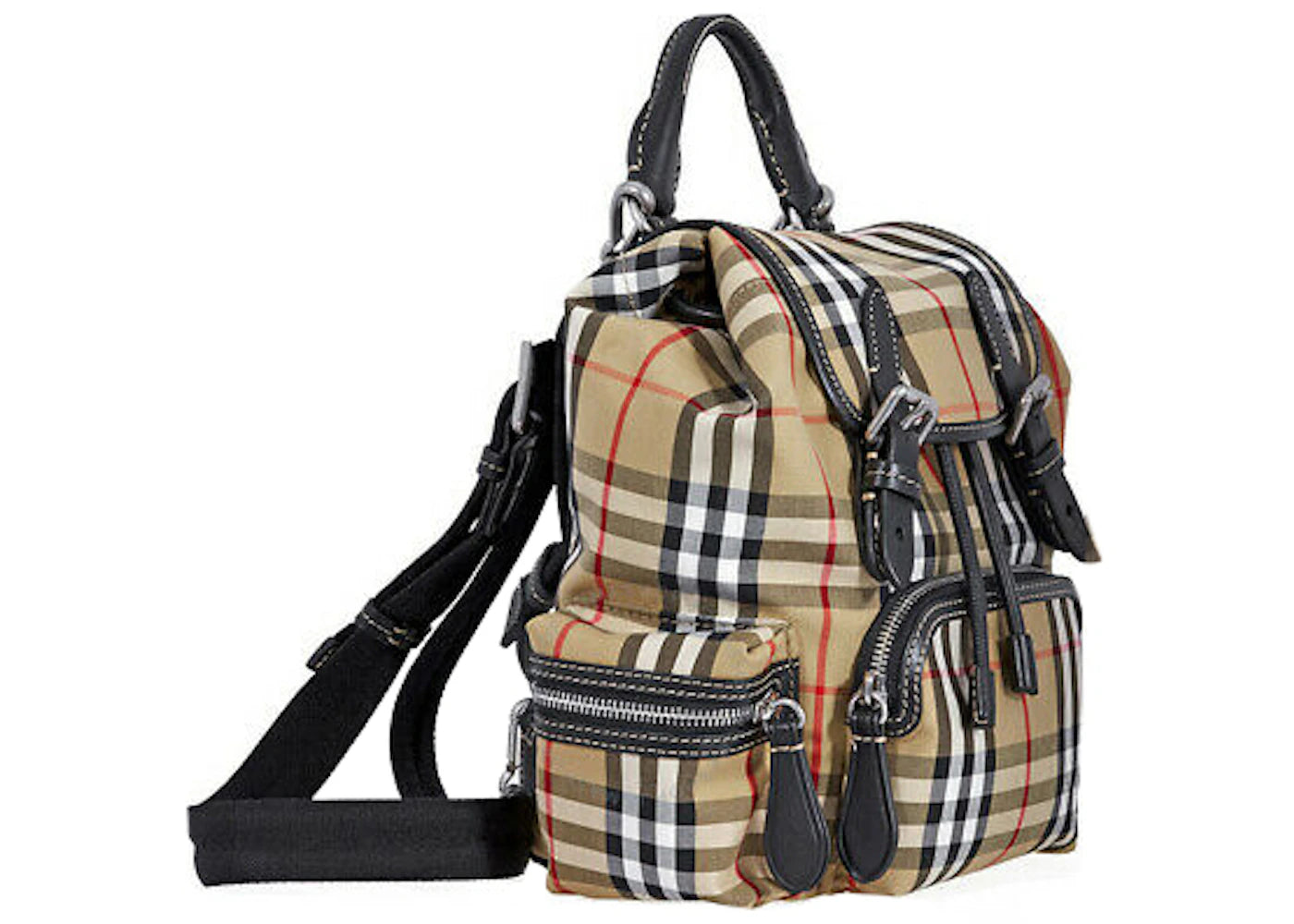 Burberry Vintage Backpack Small Antique Yellow Check