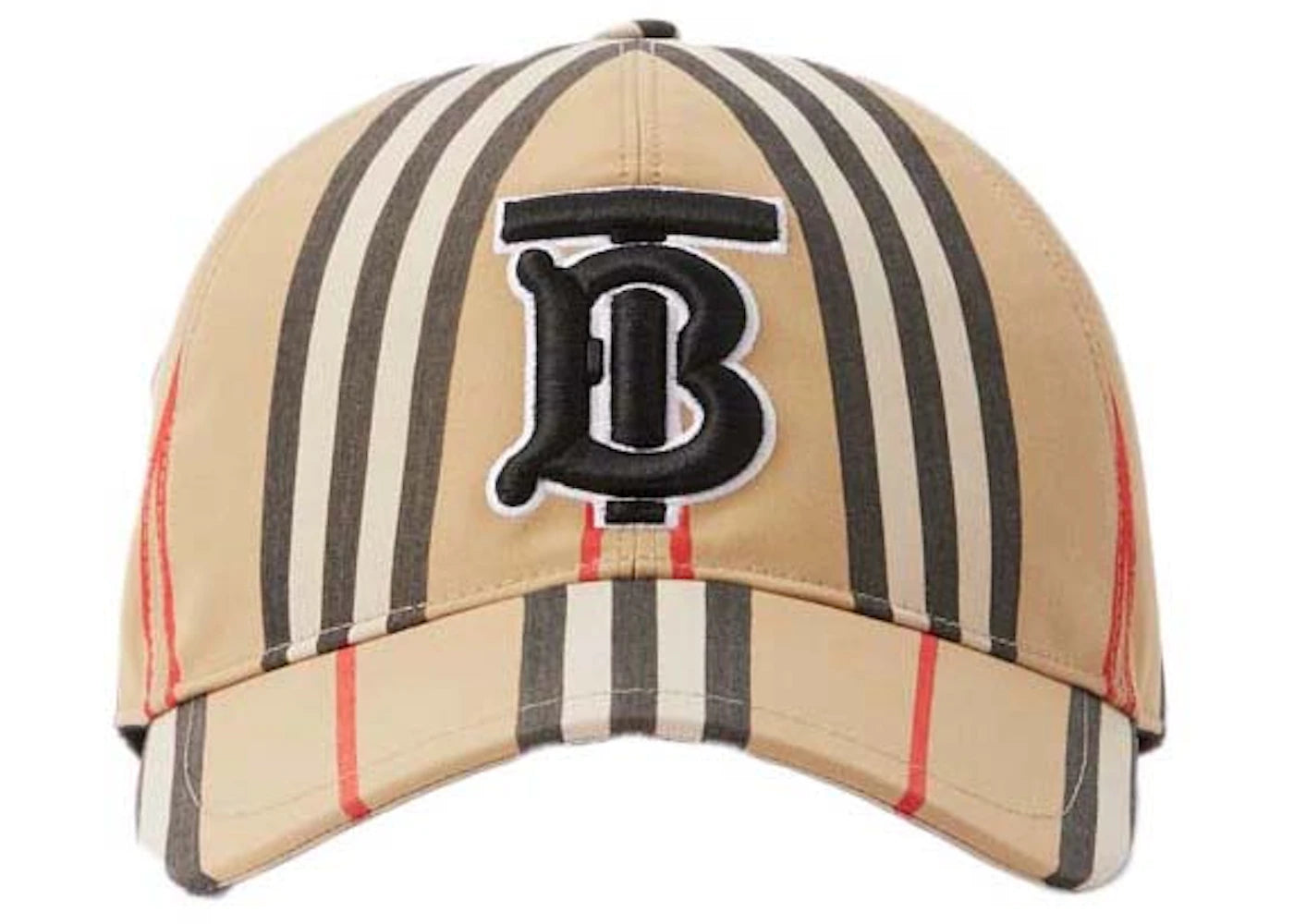 Burberry Vintage Check Cotton Monogram Motif Baseball Cap Beige