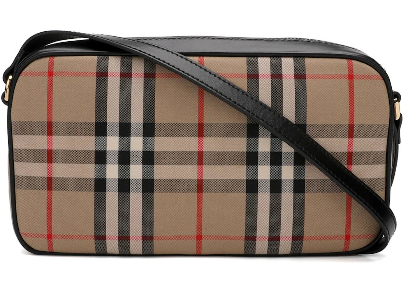 Burberry Vintage Check Cotton Camera Bag Brown