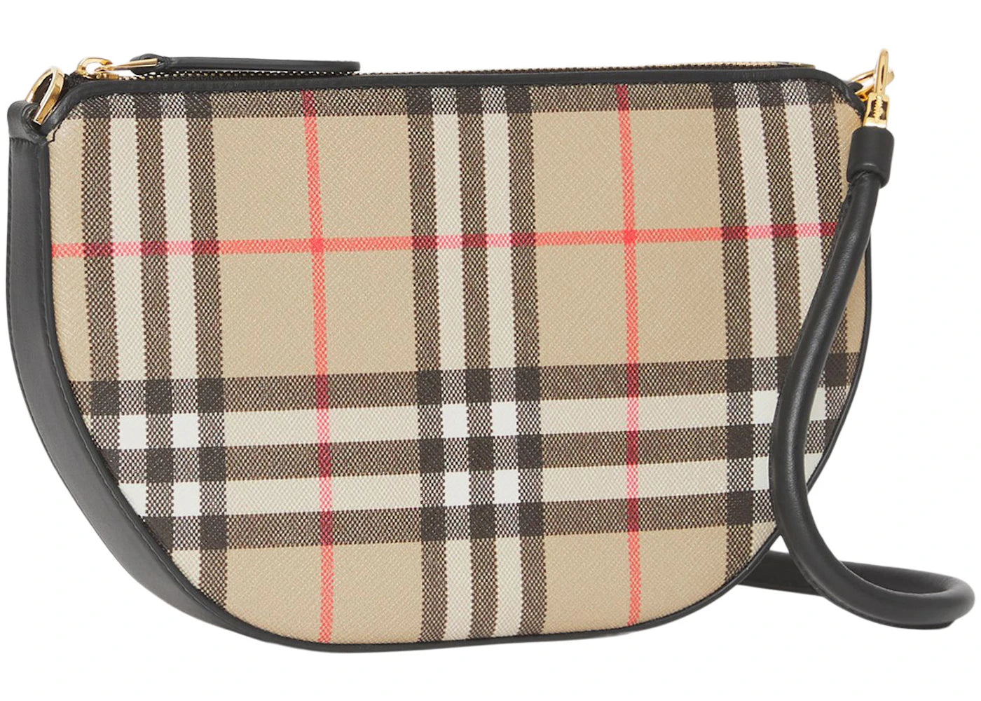 Burberry Vintage Check Cotton Olympia Pouch Archive Beige