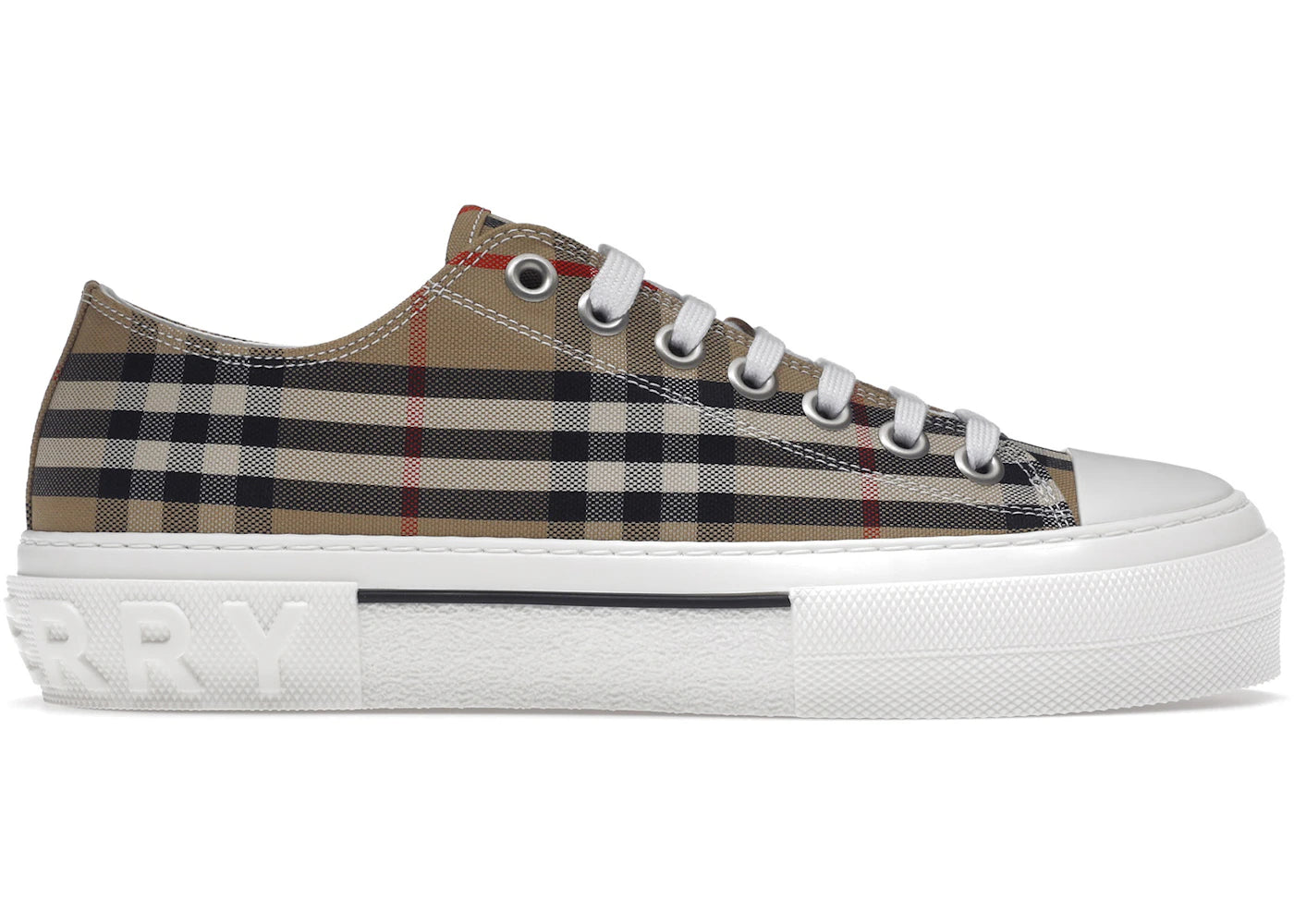 Burberry Vintage Check Cotton Sneakers Archive Beige White