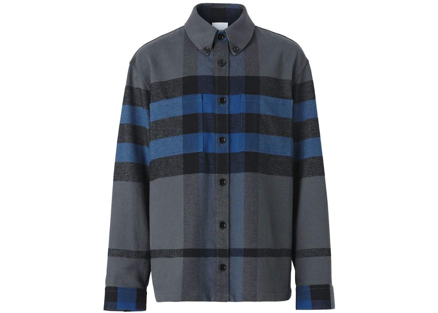 Burberry Vintage Check Flannel Button-Down Shirt Grey/Blue