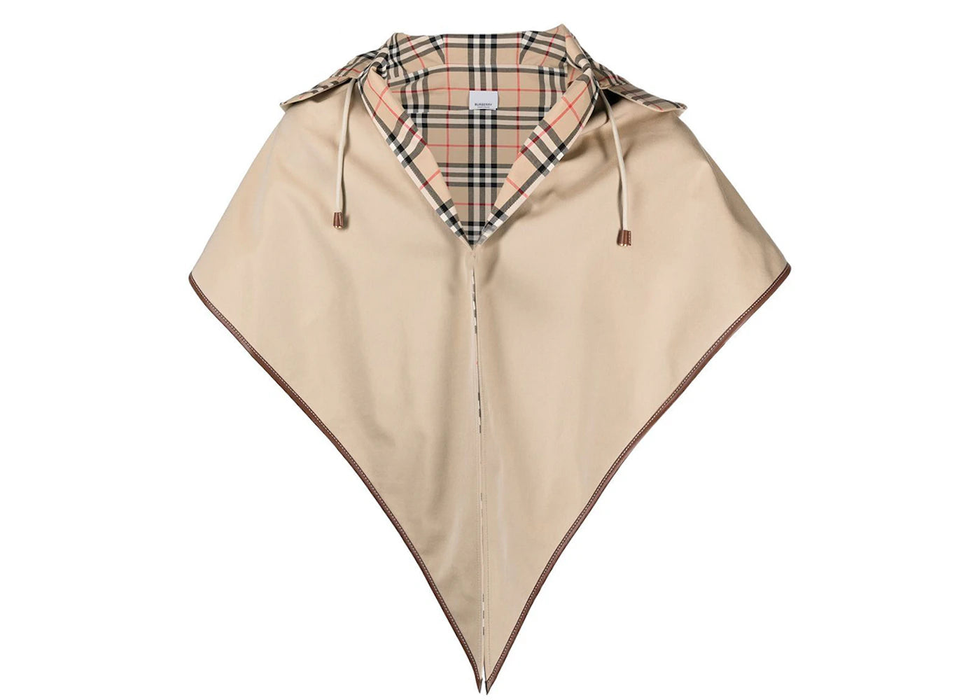 Burberry Vintage Check Hooded Poncho Archive Beige