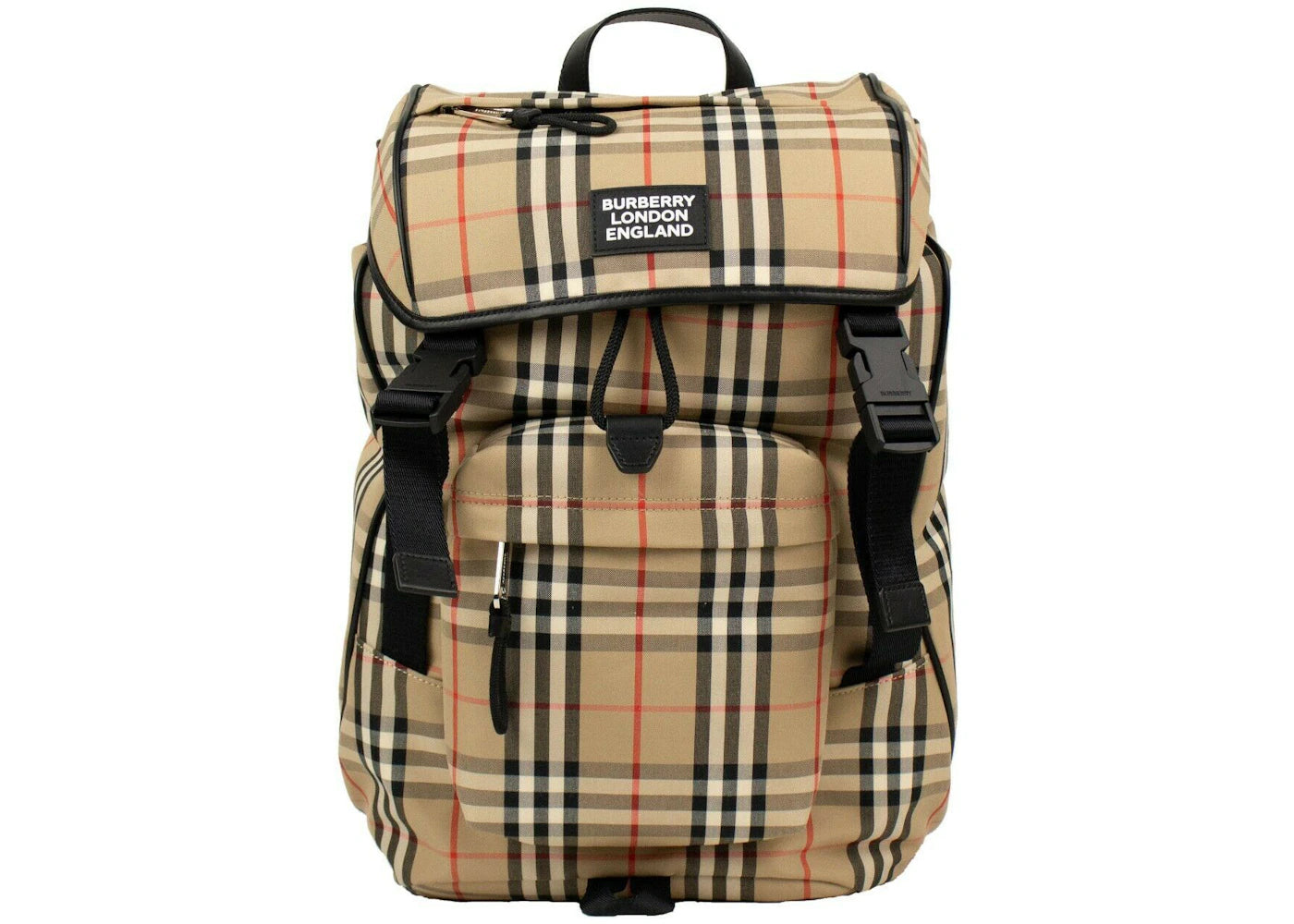 Burberry Vintage Check Nylon Backpack Beige