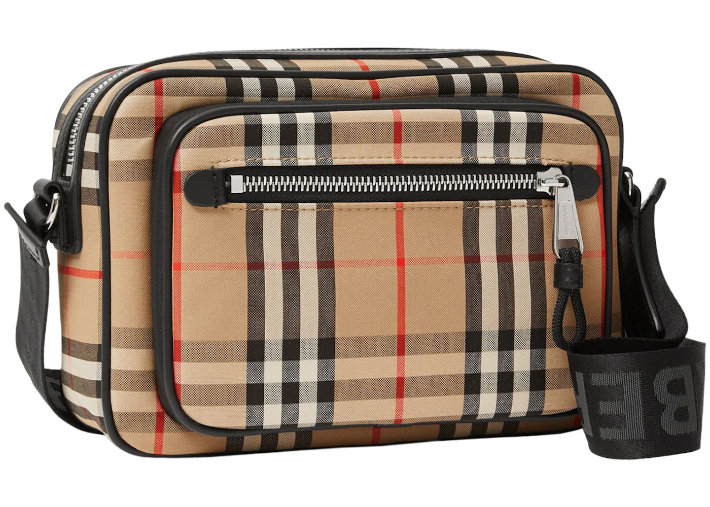 Burberry Vintage Check and Leather Crossbody Bag Archive Beige