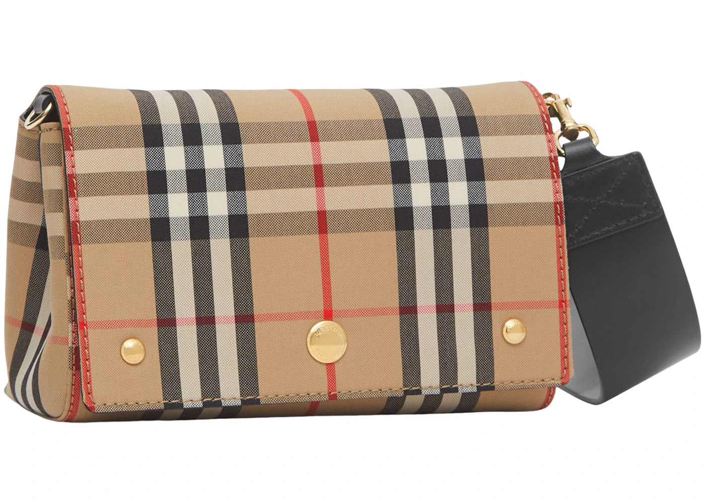 Burberry Vintage Check and Leather Crossbody Bag Small Archive Beige/Black