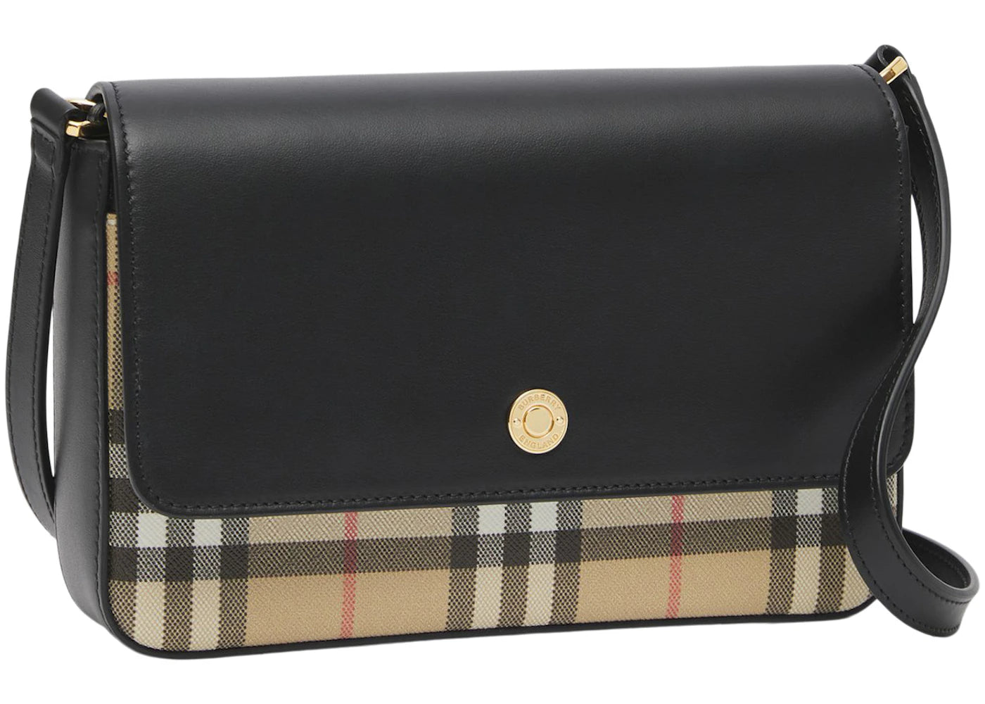 Burberry Vintage Check and Leather Note Bag Mini Archive Beige/Black