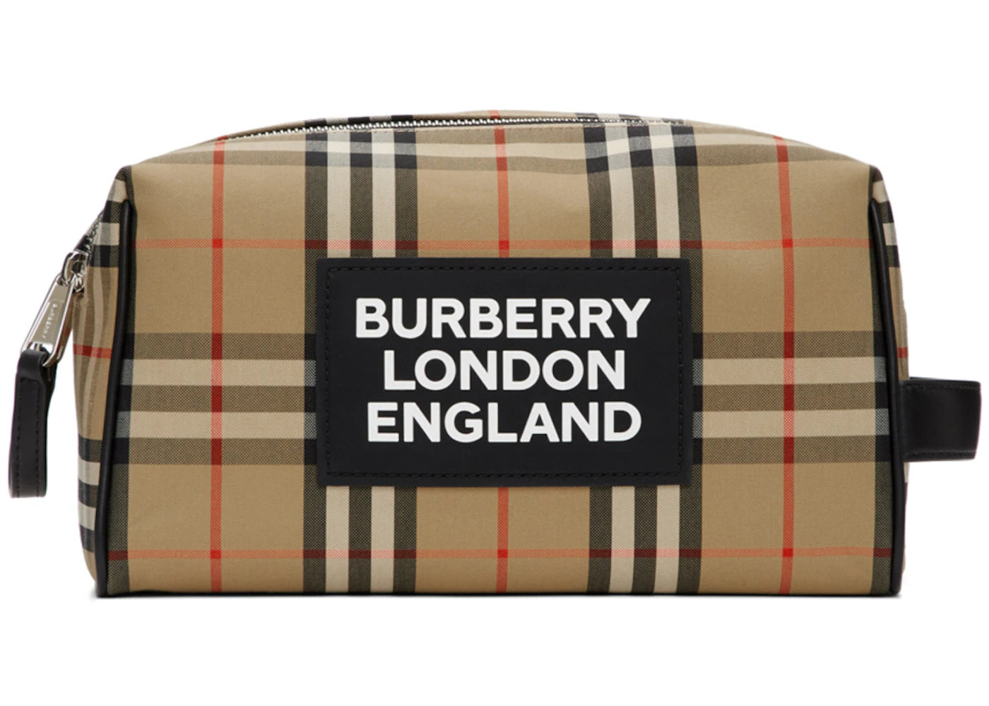 Burberry Vintage Pouch Check Hart Nylon Beige