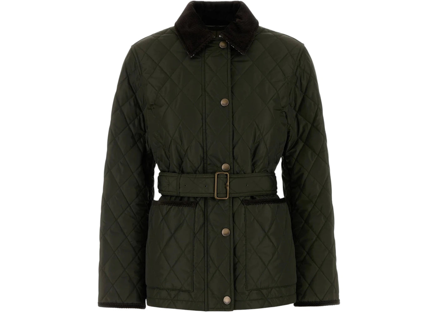 Burberry Women's Chiltern Quilted Jacket Khaki