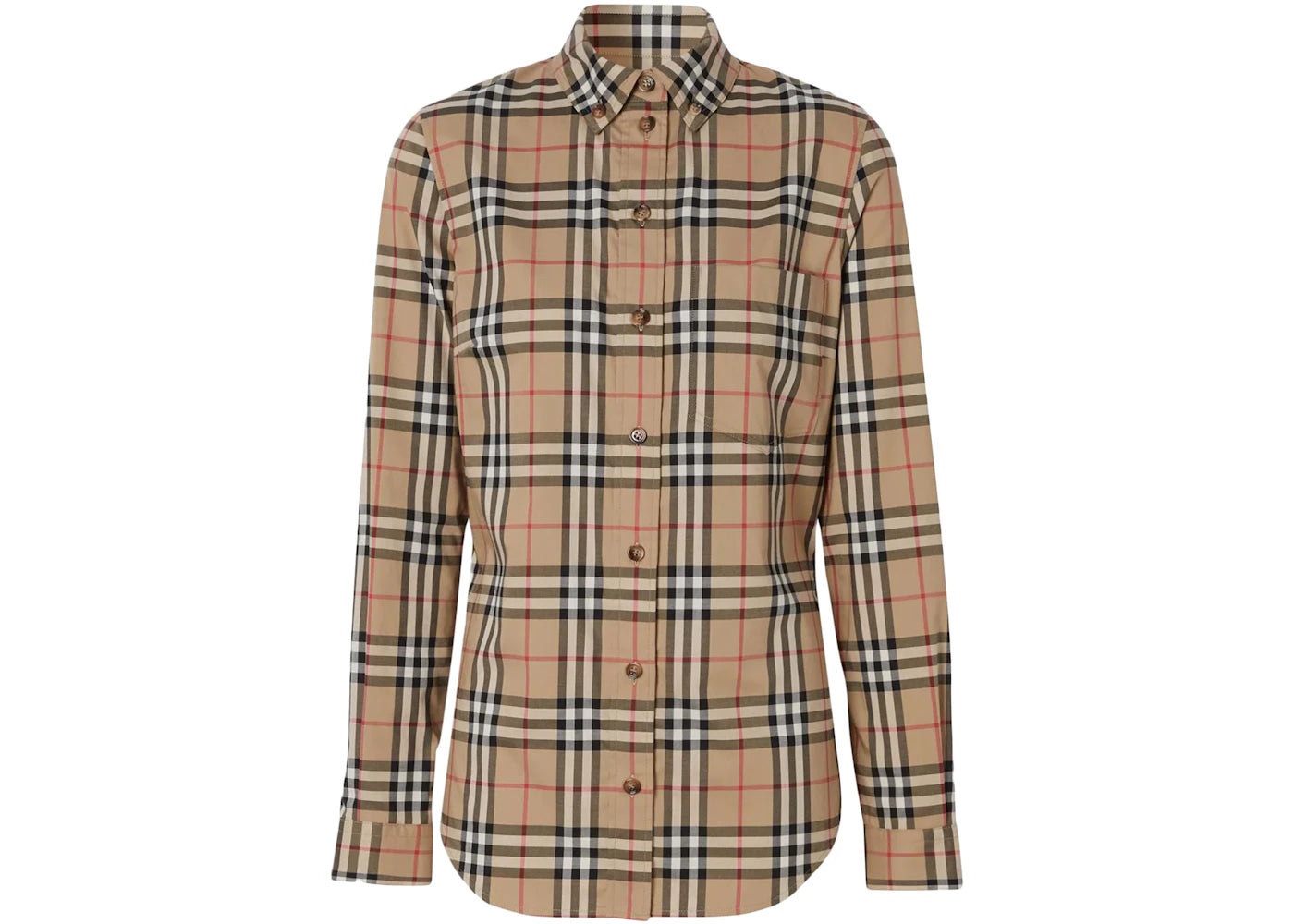 Burberry Womens Classic Check Button Down Shirt Vintage Check