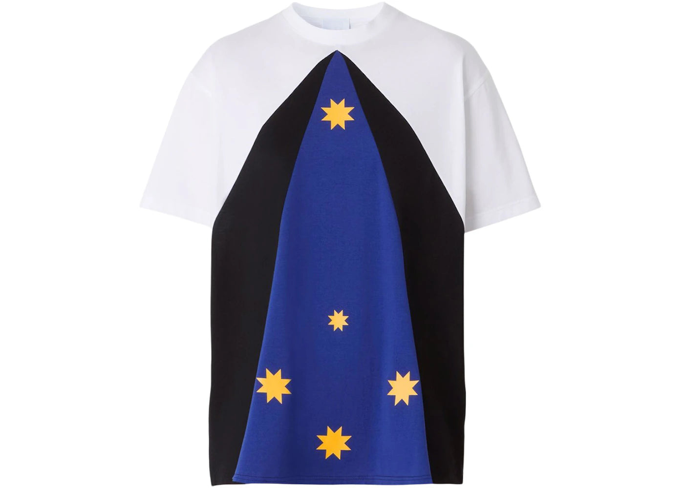 Burberry Women's Colour Block Star Print T-shirt White/Blue/Black