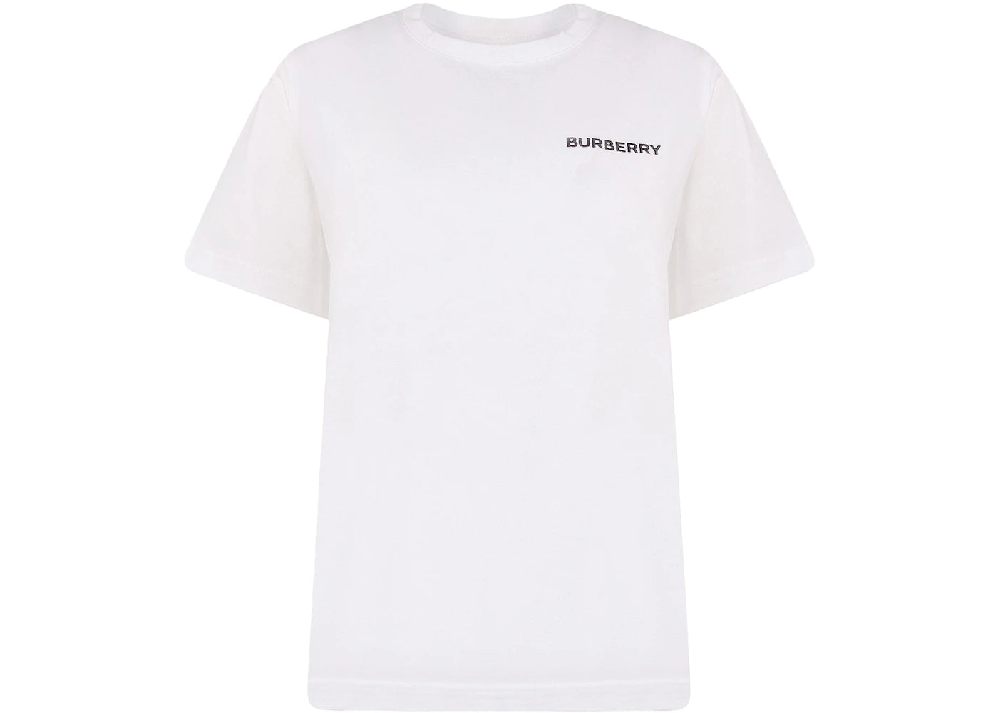 Burberry Women's Embroidered Logo Cotton T-Shirt White