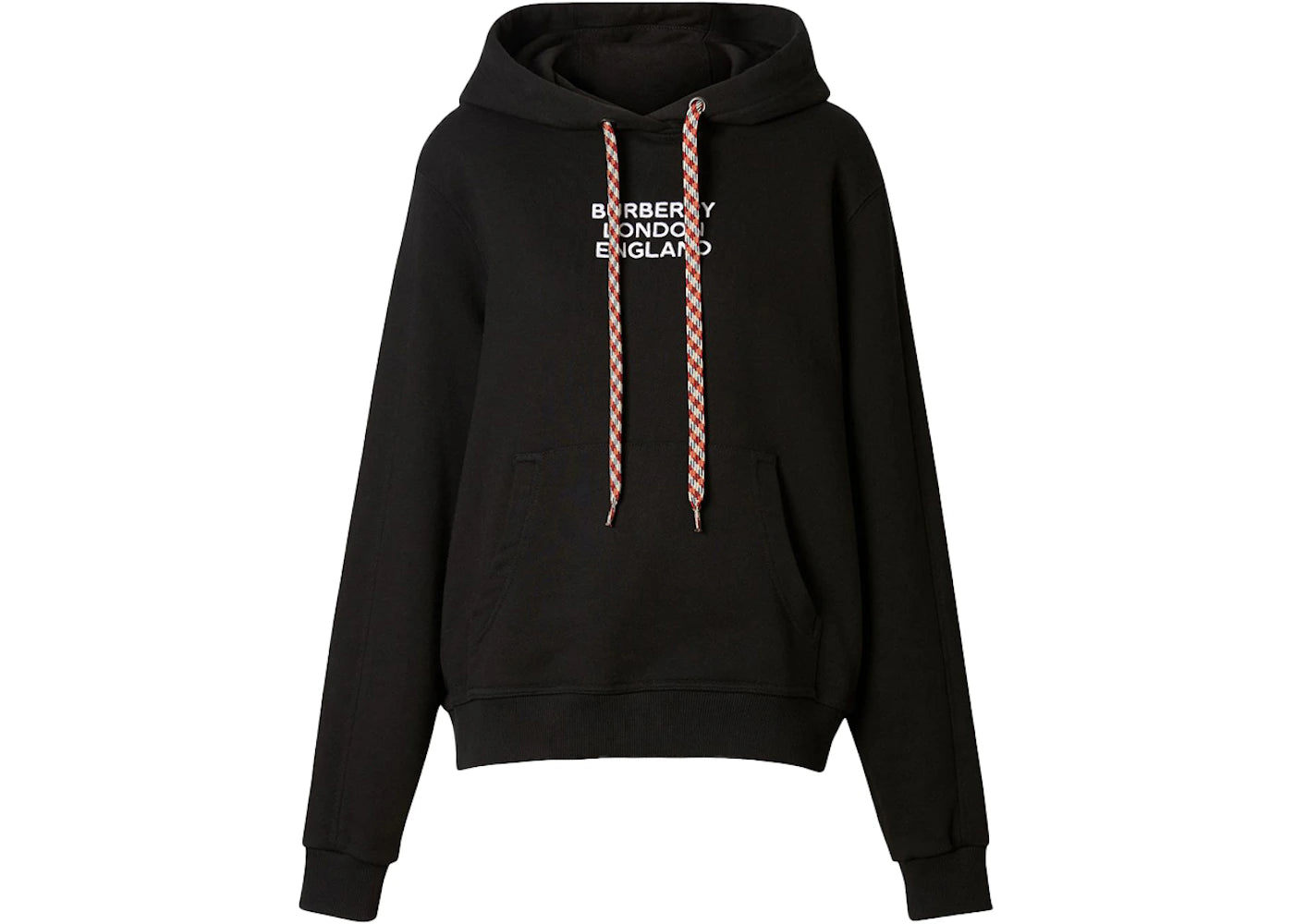 Burberry Women's Embroidered Logo Oversized Hoodie Black