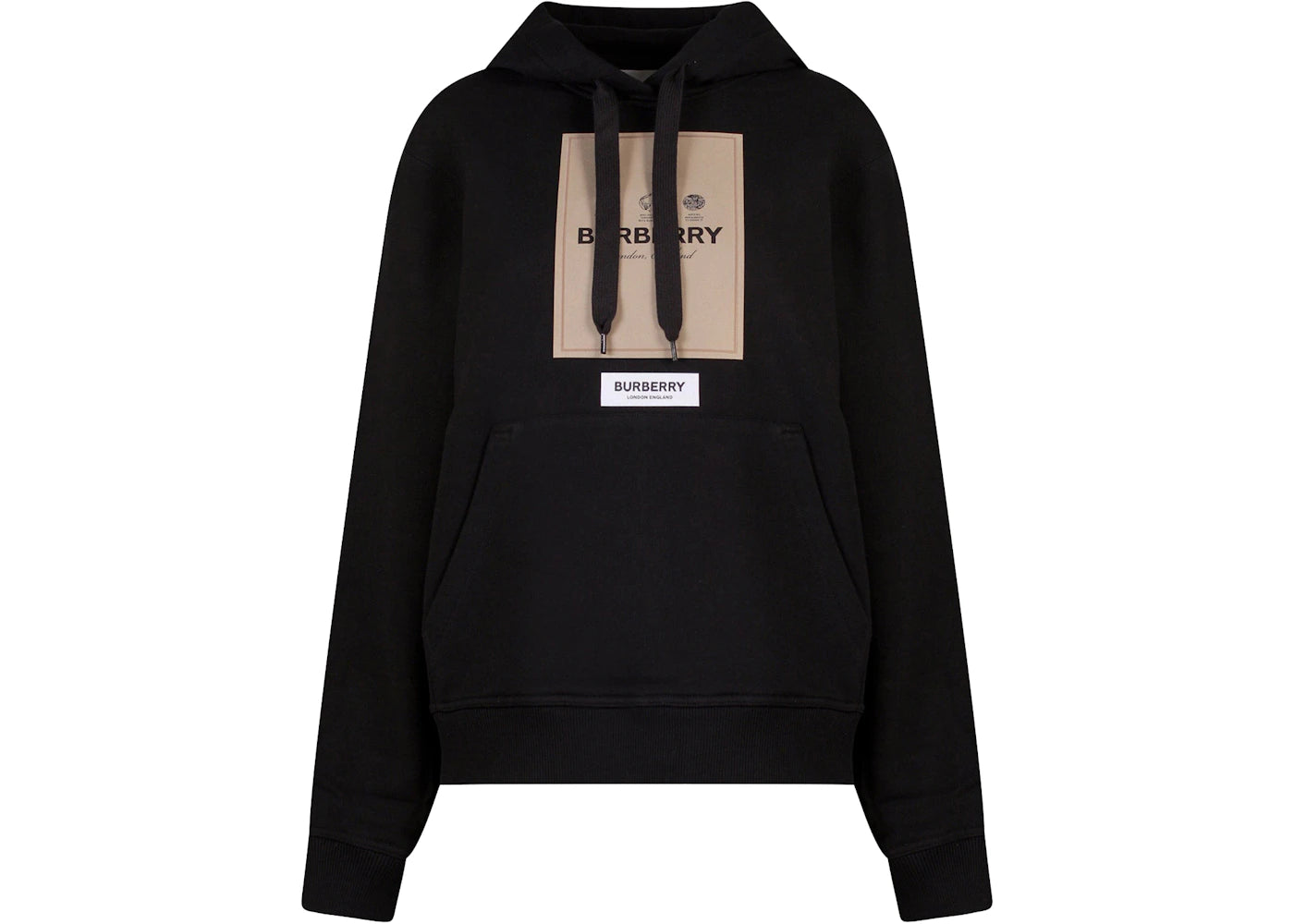 Burberry Women's Frontal Logo Organic Cotton Sweatshirt Black