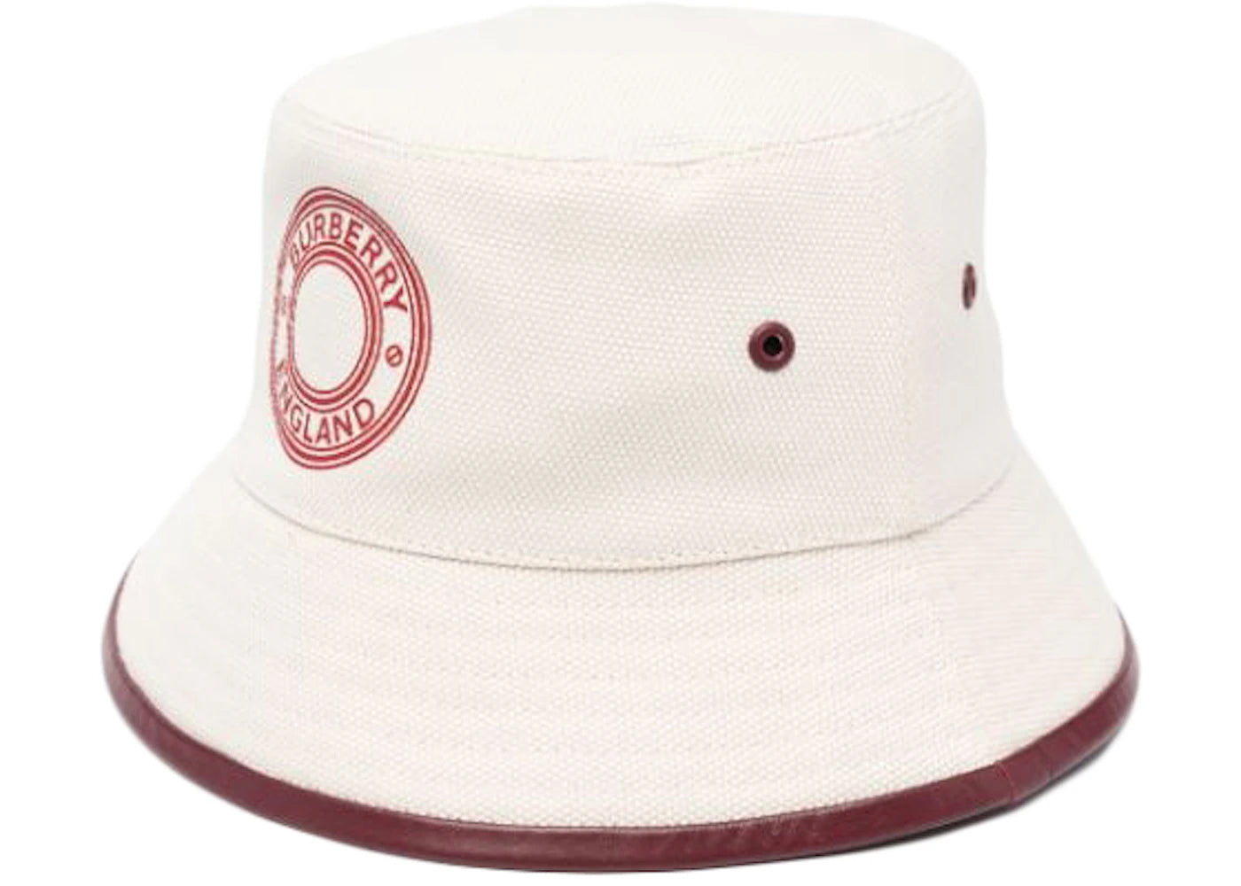 Burberry Womens Logo Print Bucket Hat Natural