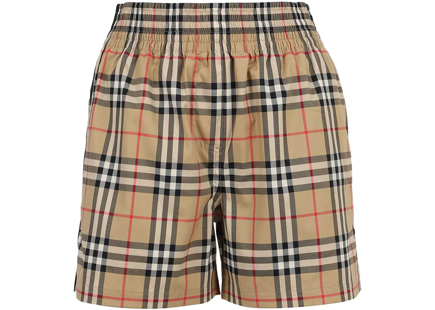 Burberry Womens Stretch Cotton Shorts Vintage Check
