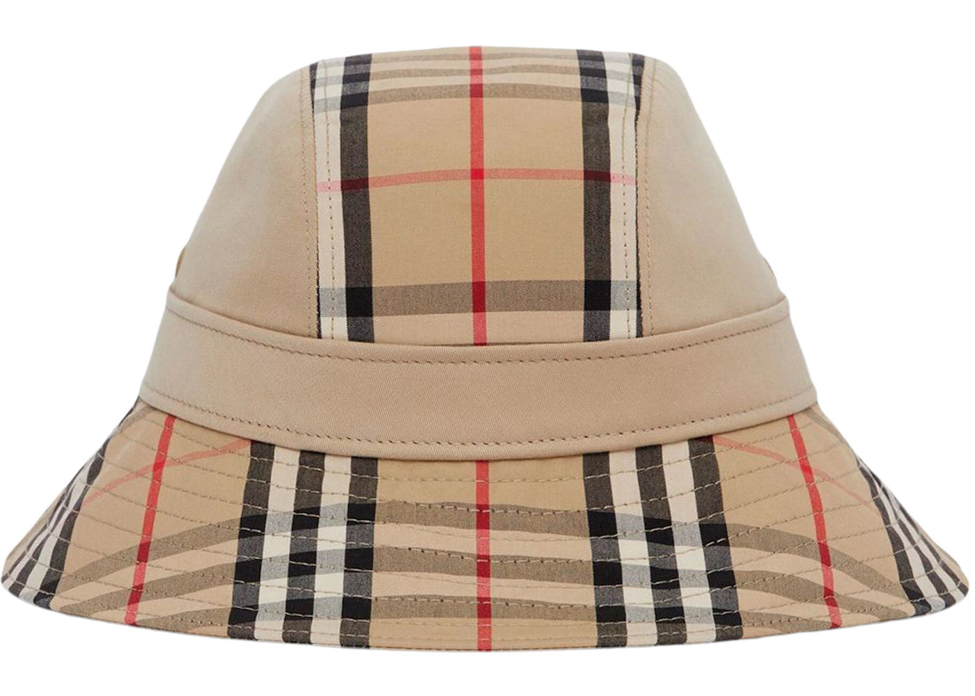 Burberry Women's Supernova Check Bucket Hat Honey Beige