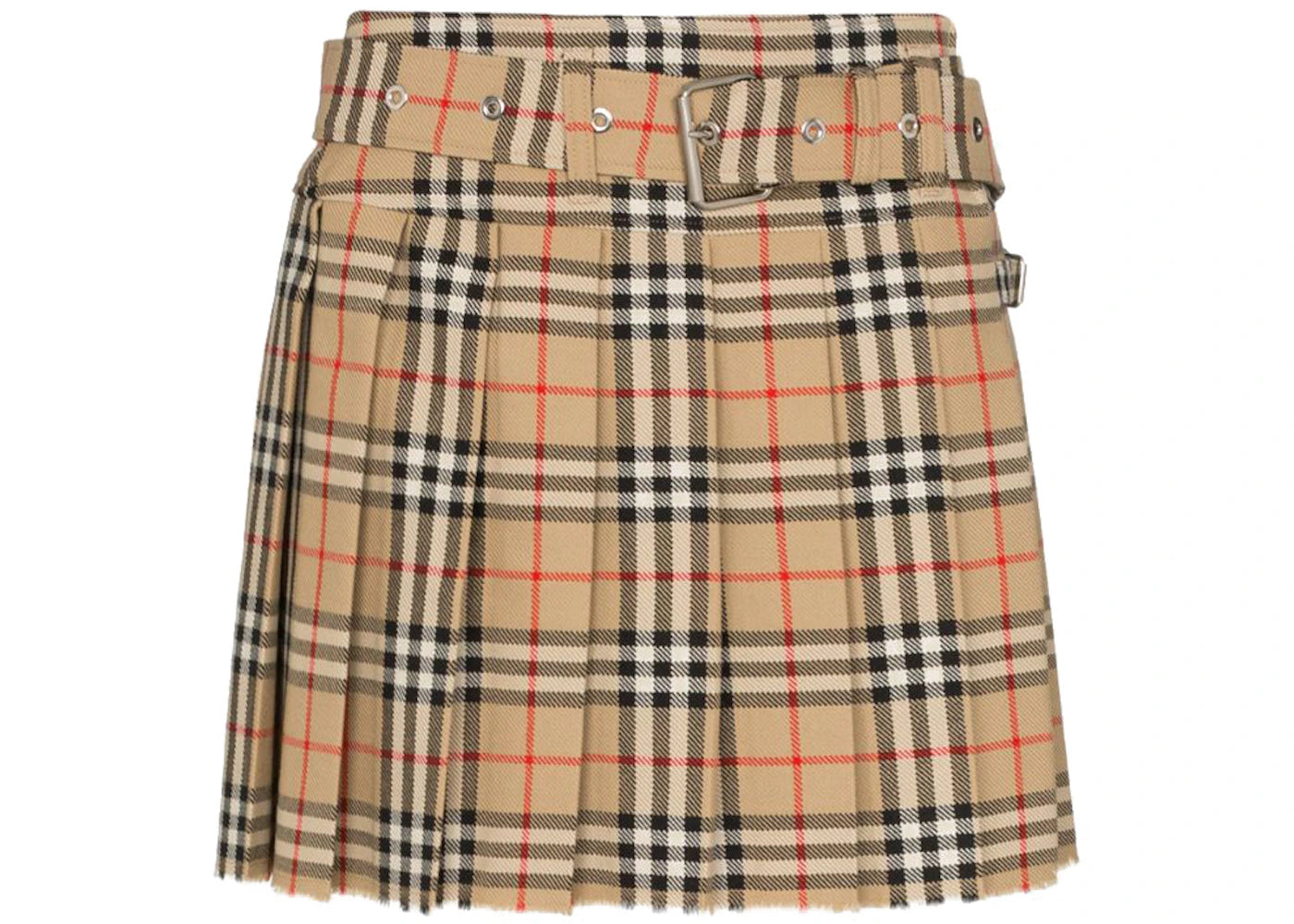 Burberry Womens Wool Kilt Skirt Vintage Check