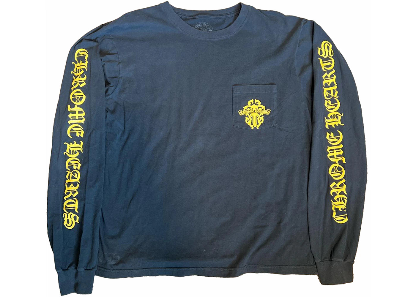 Chrome Hearts Yellow Long Sleeved T-shirt Black