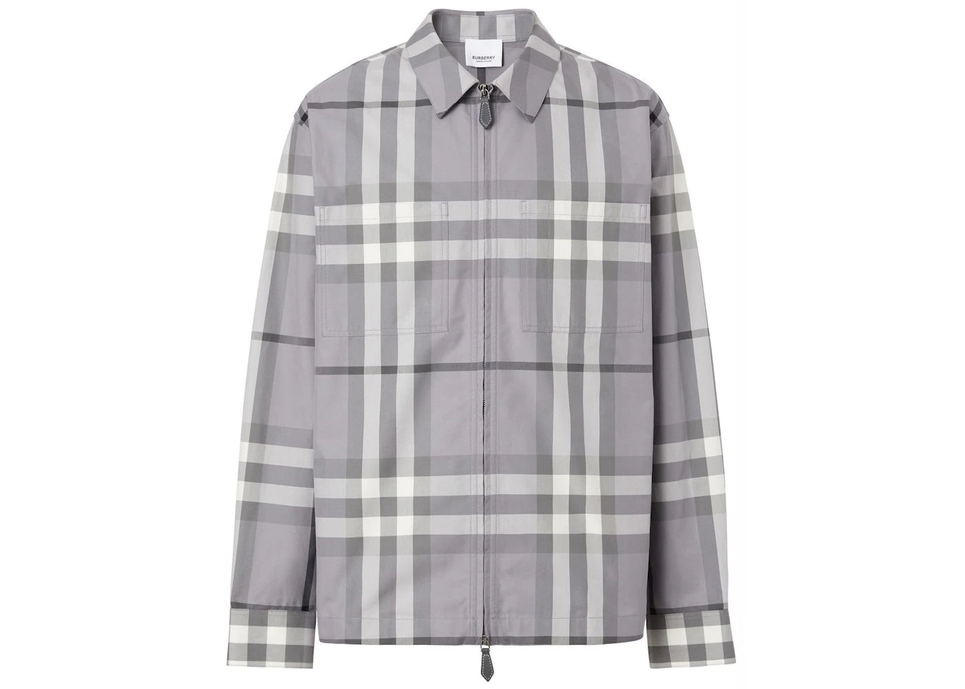 Burberry Zip Front Shirt Grey