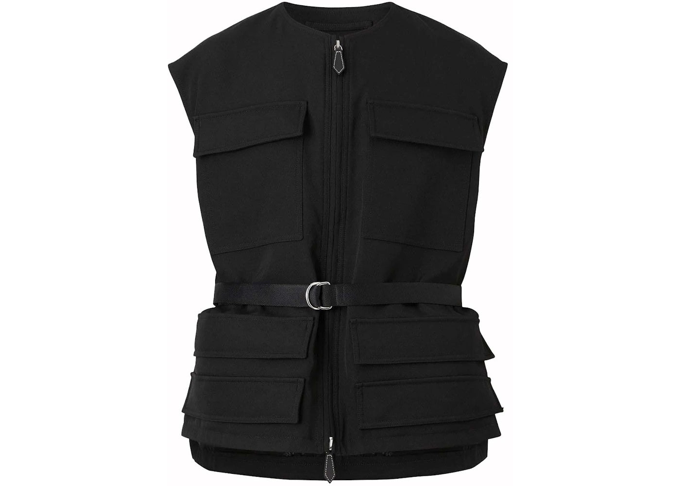 Burberry Zip Up Cargo Sleevless Vest Black