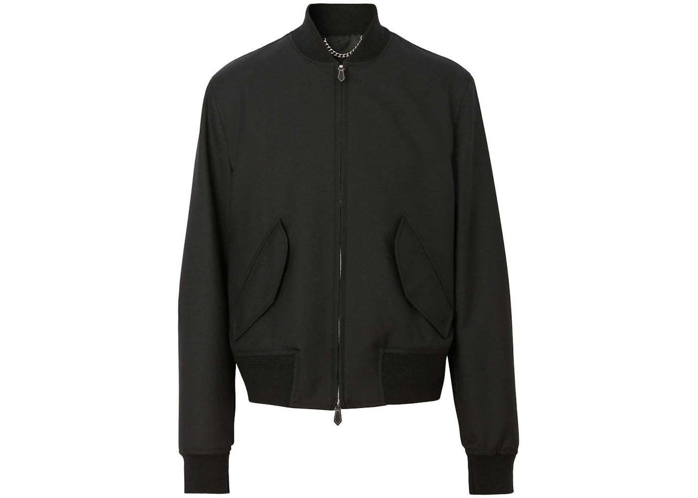 Burberry Zip-Up Wool Jacket Black