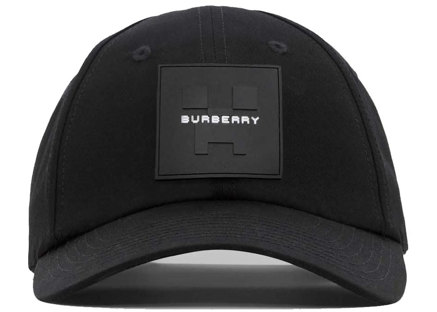 Burberry x Minecraft Logo Applique Cotton Gabardine Baseball Cap Black