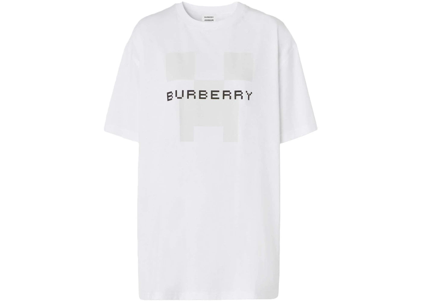 Burberry x Minecraft Logo Print Cotton Oversized T-shirt White