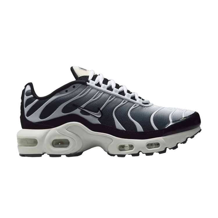 Nike Air Max Plus Black White Sail Metallic Cool Grey (GS)