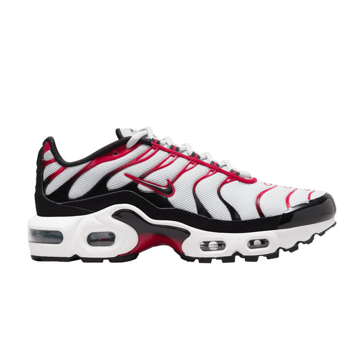 Nike Air Max Plus Pure Platinum Black White University Red (GS)