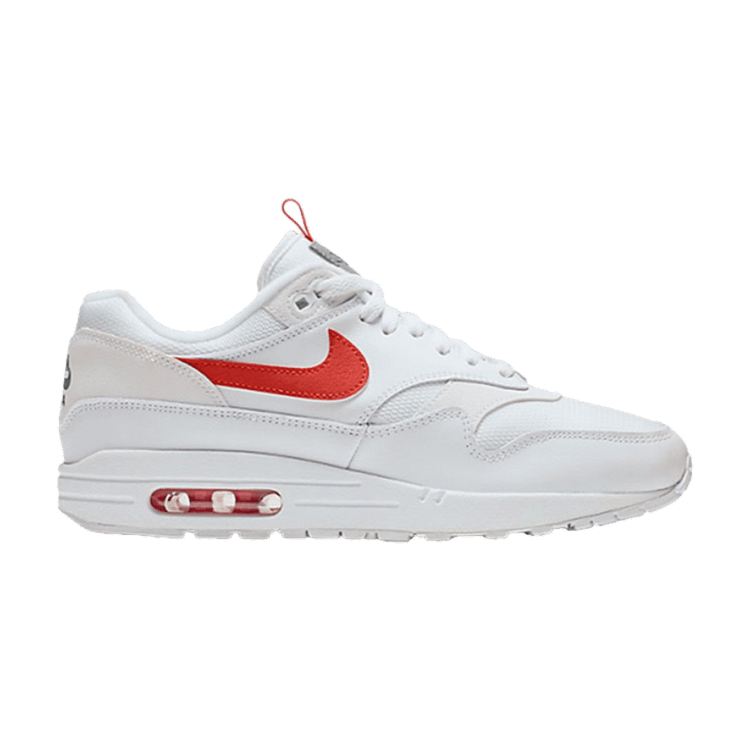 Nike Air Max 1 Tongue Tab White Team Orange