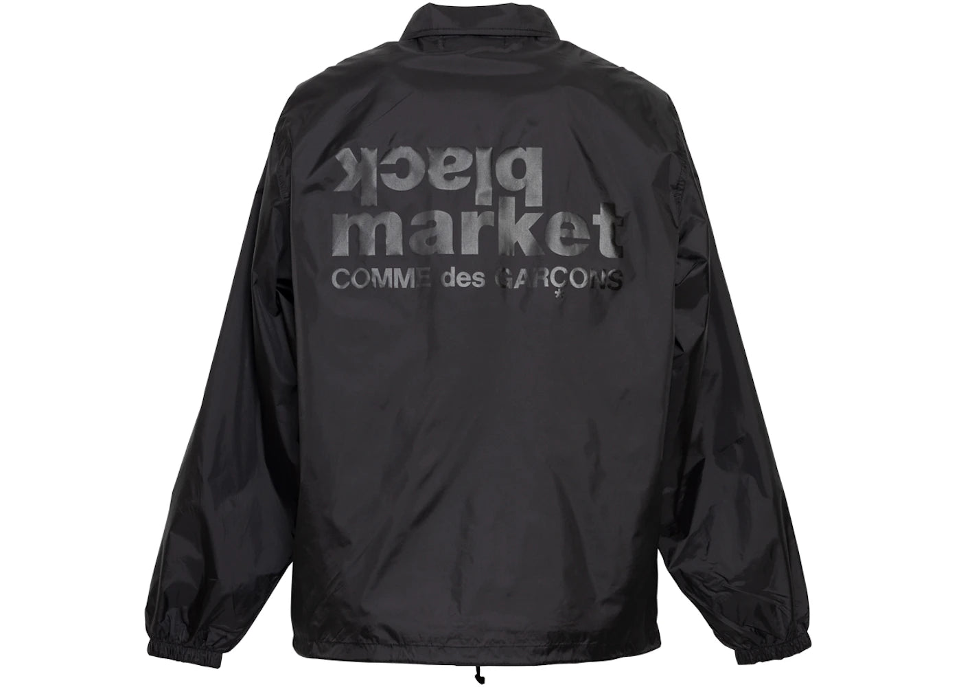 CDG Black Market Logo Coach Jacket Black