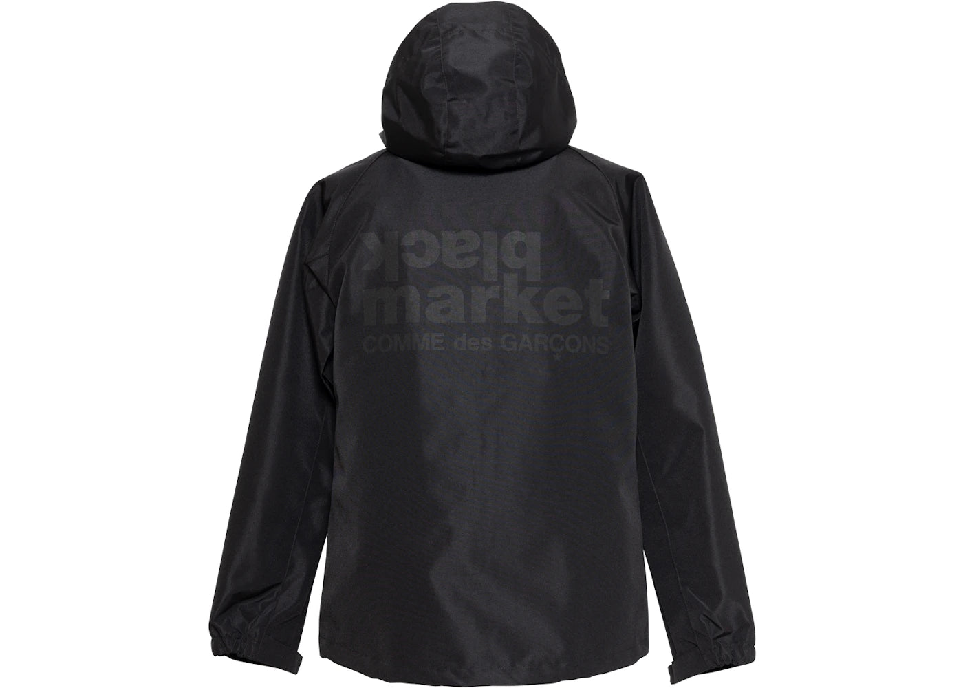 CDG Black Market Logo Shell Parka Jacket Black