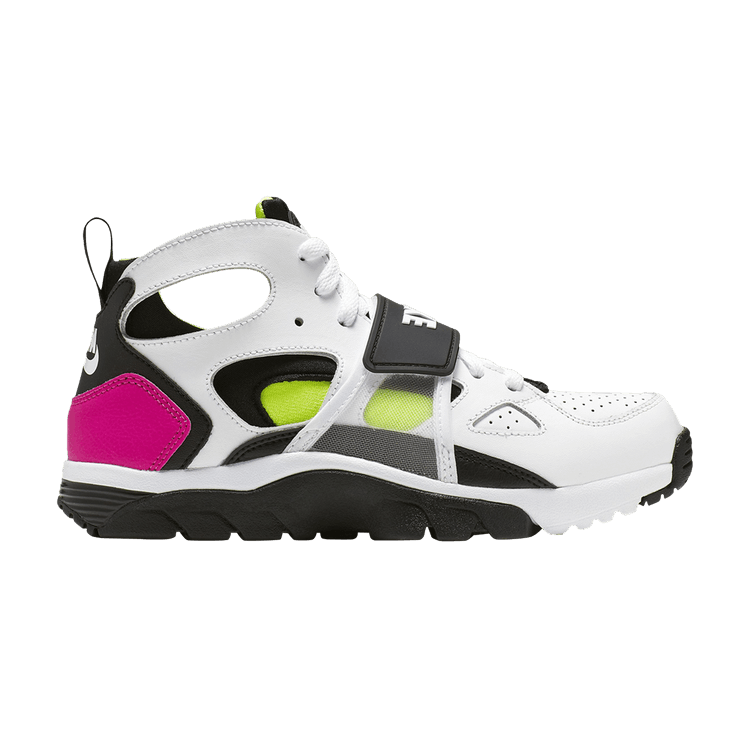 Nike Air Trainer Huarache White Laser Fuchsia Volt Black (GS)