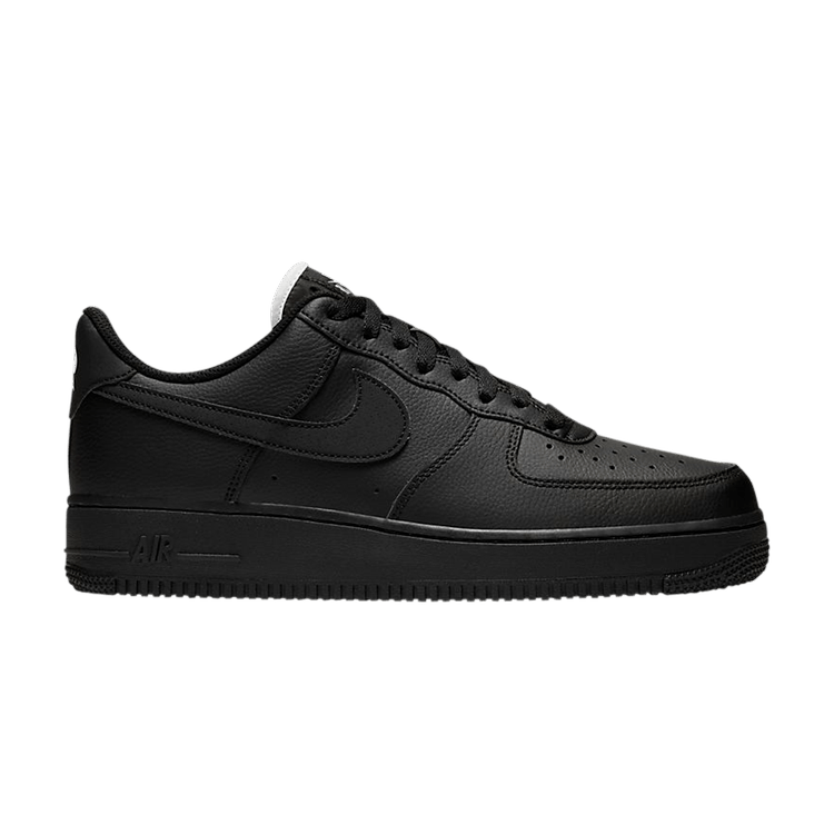 Nike Air Force 1 Low Triple Black (White Tongue)