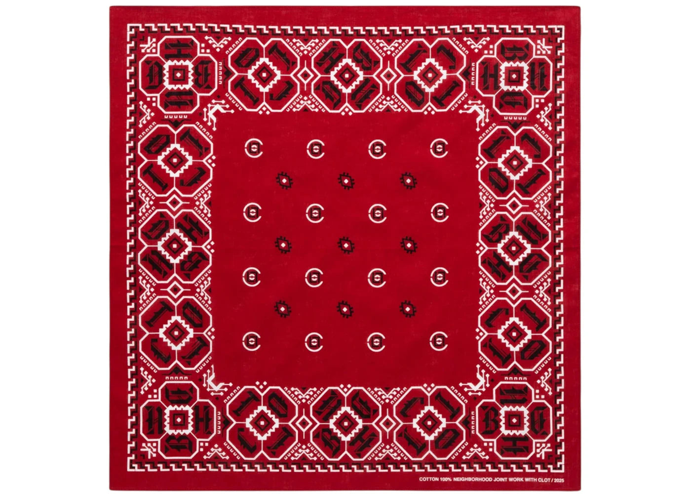 CLOT x Neighborhood Bandana Red