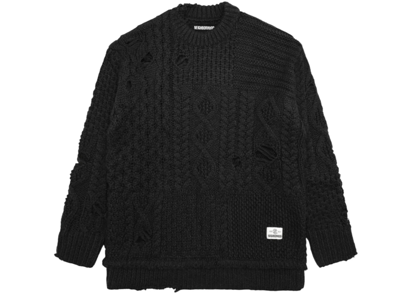 CLOT x Neighborhood Patchwork Savage Sweater Black