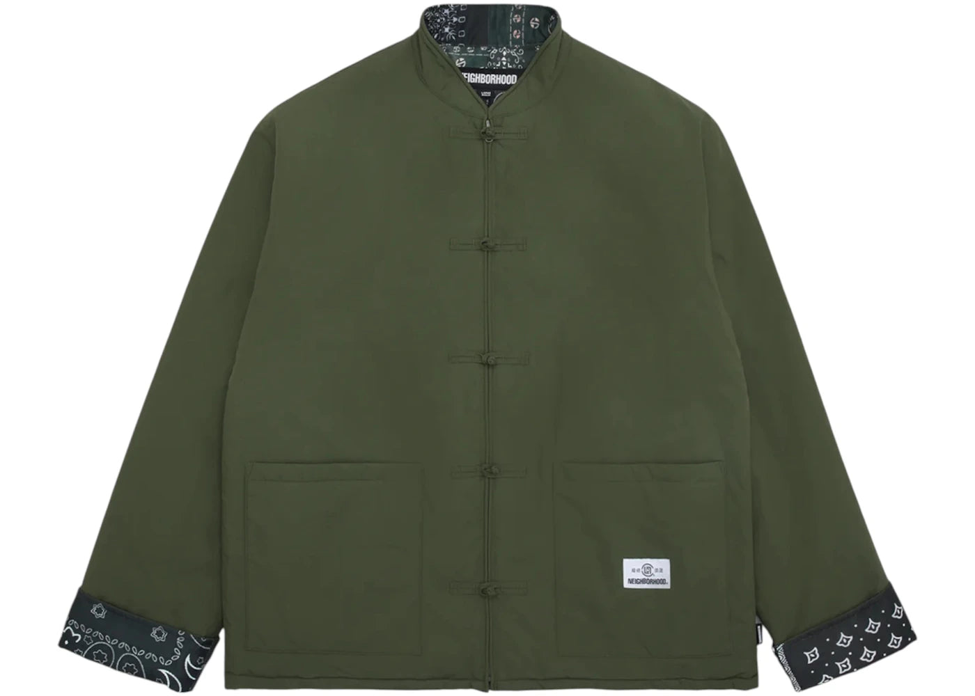 CLOT x Neighborhood Reversible Kung Fu Jacket Olive