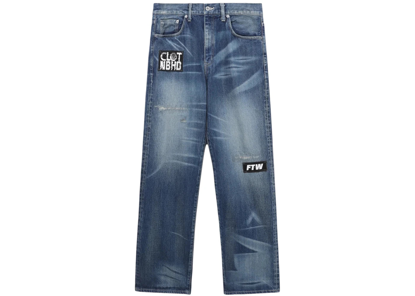CLOT x Neighborhood Savage Denim Deep Basic Pants Indigo