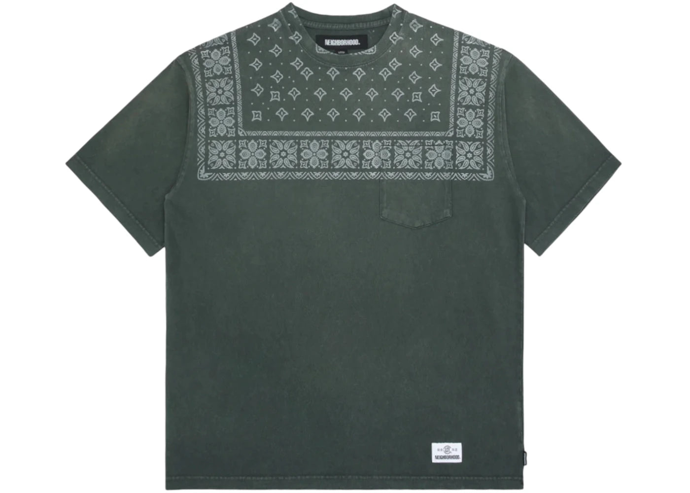 CLOT x Neighborhood Bandana T-shirt Olive