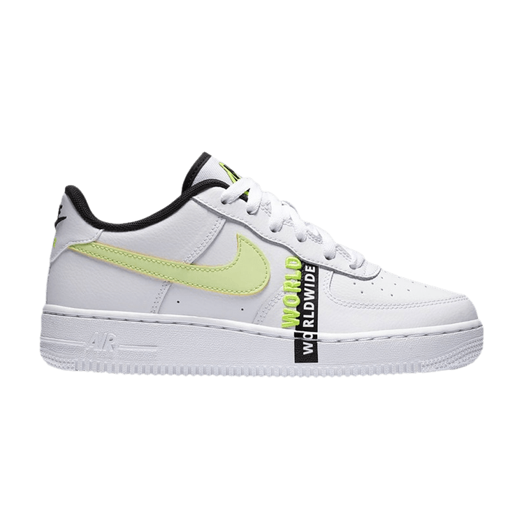 Nike Air Force 1 Low Worldwide White Barely Volt (GS)