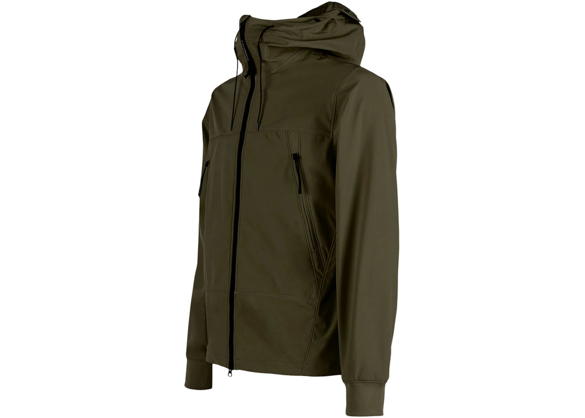 C.P. Company C.P. Shell-R Goggle Hoodie Khaki