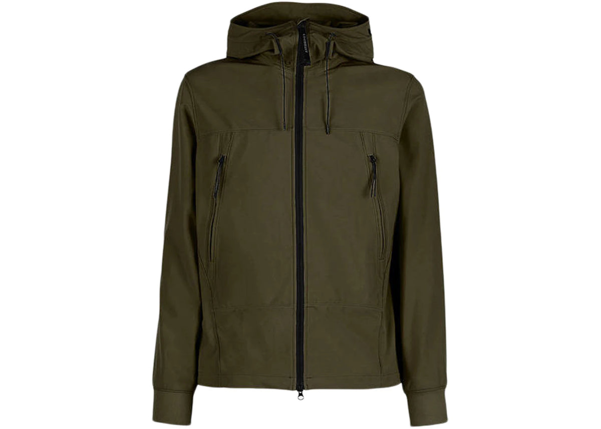 C.P. Company C.P. Shell-R Goggle Hoodie Khaki