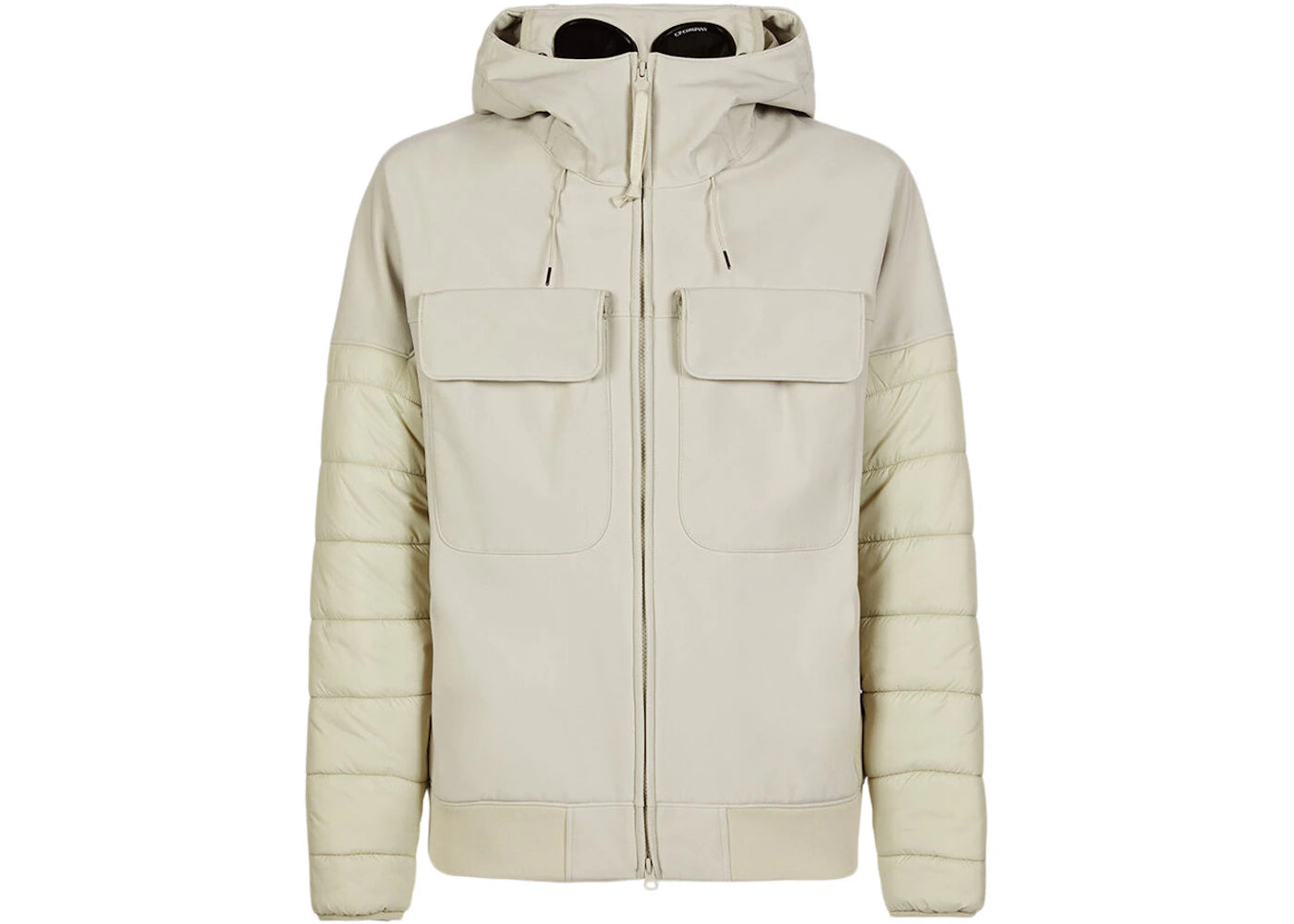 C.P. Company C.P. Shell-R Mixed Goggle Jacket Pellican-White