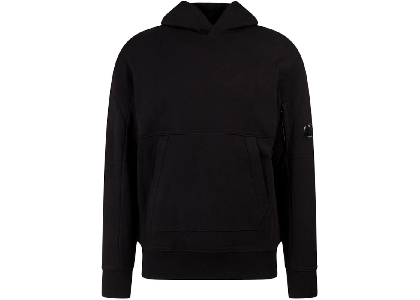 C.P. Company Diagnol Raised Fleece Hoodie Black