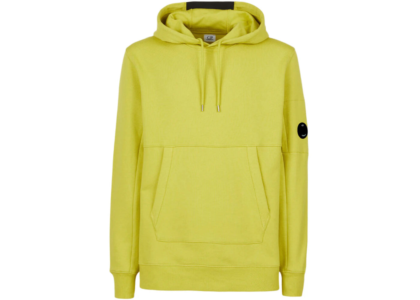 C.P. Company Diagnol Raised Fleece Hoodie Golden Palm-Yellow